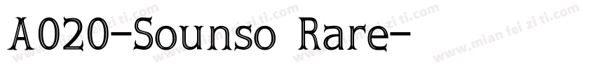 A020-Sounso Rare字体转换